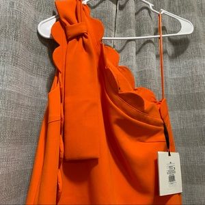 Victoria Beckham one sided scalloped with bow